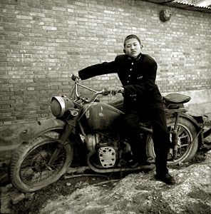 lz-01 A Rural Boy In School Uniform, Fengxiang, Shaanxi