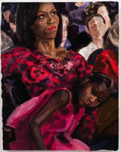 michelleobamaportrait Elizabeth Peyton's recent portrait of the new first lady
