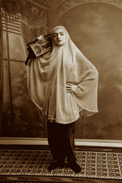 shadi_ghadirian_qajar_ghetto_blaster Untitled from the Ghajar Series 1998-1999 C-print