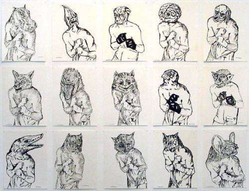 marcel_dzama_boxers_2001_15_drawings_758_42 Marcel Dzama Boxers, 2001 (15 drawings)