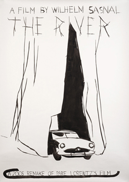 434 Wilhelm Sasnal The River,2005 Ink on paper 60 x 42 inches Courtesy Anton Kern Gallery, NY