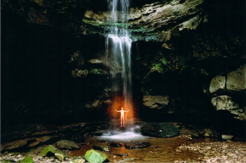 AJG-RM-00009_663_440 Ryan McGinley Jonas (Glow Falls), 2009 C-print 27.9 x 35.6 cms / 11 x 14 ins