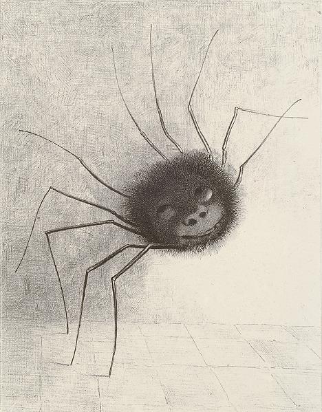   Odilon Redon (1840-1916) Araignée (Spinne), 1887